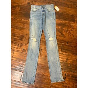 R13 Blue Light Wash Distressed Deacon Slate Denim Jeans, Size 29